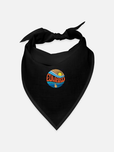 Edward Hemd Vintage Sunset Edward Groovy Tie Dye - Bandana Dreieckstuch - Schwarz