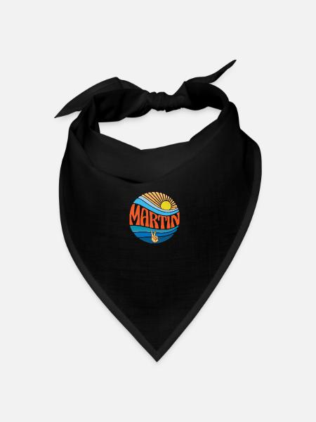 Martin Hemd Vintage Sunset Martin Groovy Tie Dye - Bandana Dreieckstuch - Schwarz