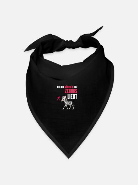 Nur ein Mädchen das Zebras liebt Geschenk Zebra - Bandana Dreieckstuch - Schwarz