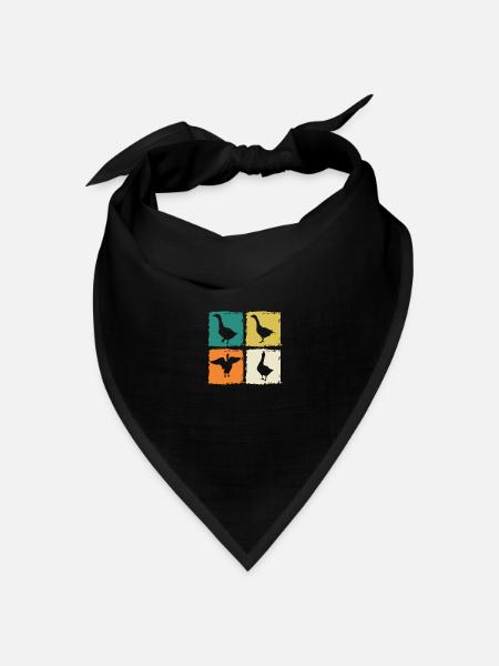 Gans - Bandana Dreieckstuch - Schwarz