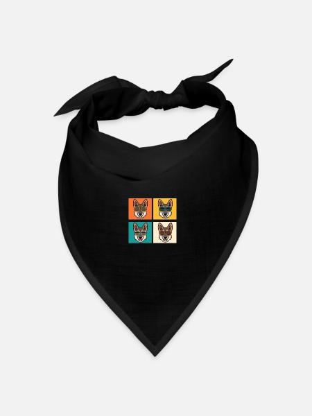 Hund Deutscher Schäferhund - Bandana Dreieckstuch - Schwarz