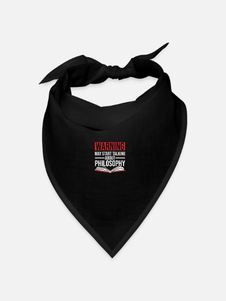 Warning May Start Talking About Philosophy Männer - Bandana Dreieckstuch - Schwarz