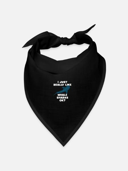 Walhai - Bandana Dreieckstuch - Schwarz