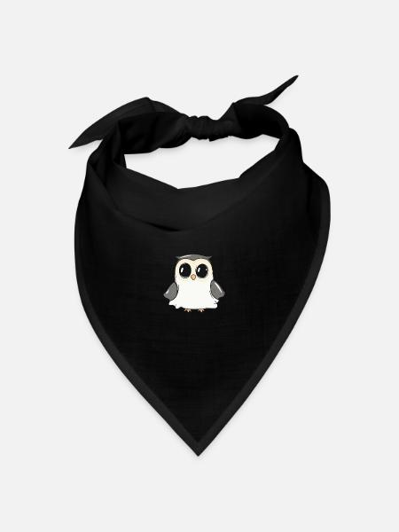 Eule Halloween Lustig Geist - Bandana Dreieckstuch - Schwarz