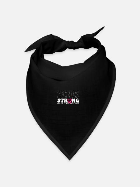 Pink Stärkeres Bewusstsein für Brustkrebs Ich trage Pink - Bandana Dreieckstuch - Schwarz