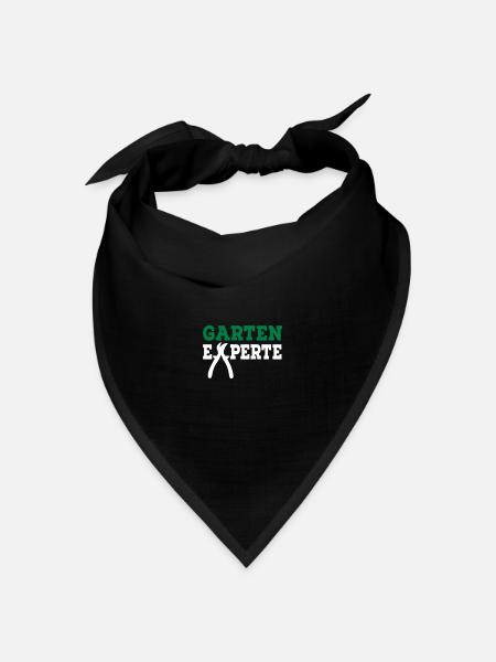 Garten - Bandana Dreieckstuch - Schwarz