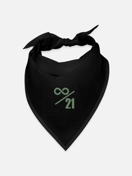 Bitcoin 21 Millionen Limit - Unendlich Wertvoll - Bandana Dreieckstuch - Schwarz
