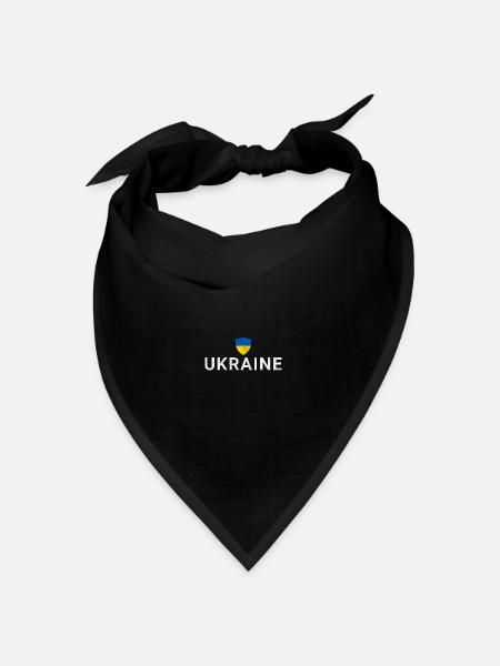 Ukraine - Bandana Dreieckstuch - Schwarz