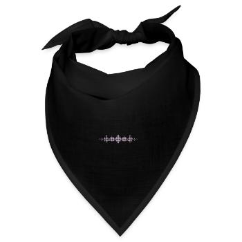 Musikfrequenz Ton Wellen Physik und Sound - Bandana Dreieckstuch - Schwarz - Vorne