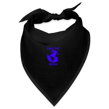 Save the Ocean - Bandana Dreieckstuch - Schwarz - Vorne