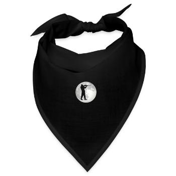 Vollmond - Kerl auf der Jagd - - Bandana Dreieckstuch - Schwarz - Vorne