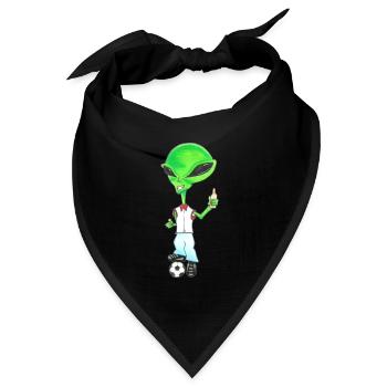 Lustiges Alien - Bandana Dreieckstuch - Schwarz - Vorne