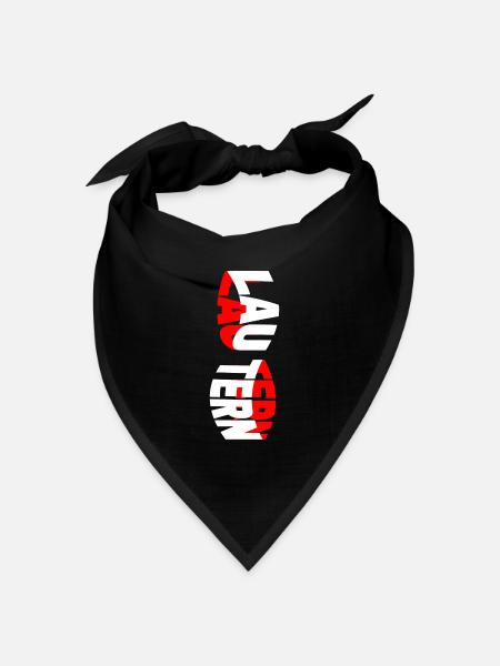 Kaiserslautern Lautern Deutschland Stadt Schrift - Bandana Dreieckstuch - Schwarz