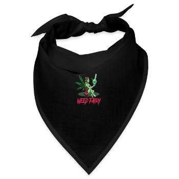 Cannabis Hanf THC 420 - Bandana Dreieckstuch - Schwarz - Vorne