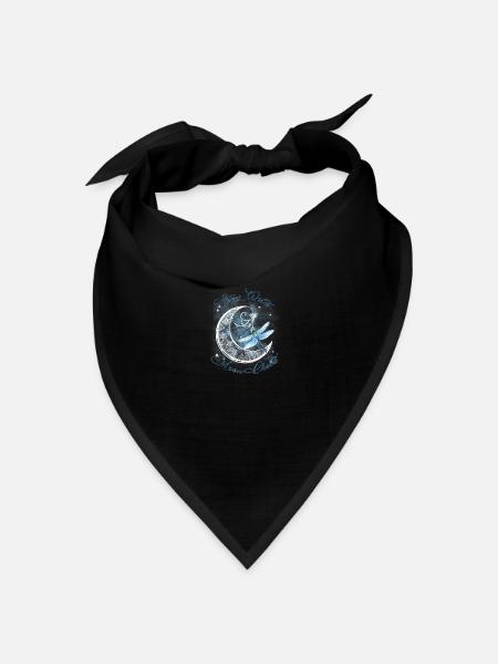 Wild Moonchild Live by the sun Love by the moon - Bandana Dreieckstuch - Schwarz