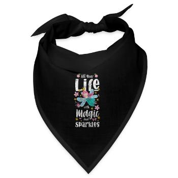 Fantasie Kind Prinzessin Tochter - Bandana Dreieckstuch - Schwarz - Vorne