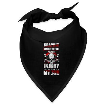 Designer Grafik Maler Zeichnungen - Bandana Dreieckstuch - Schwarz - Vorne