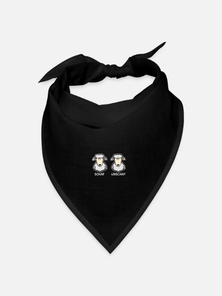 Schaf Unschaf - Bandana Dreieckstuch - Schwarz