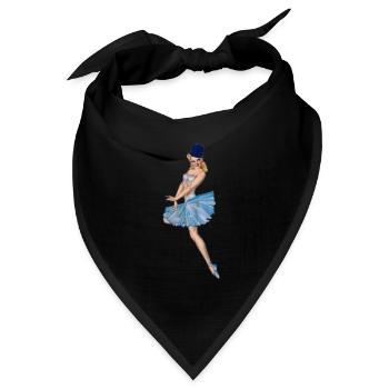 ANSTECKNADEL - Bandana Dreieckstuch - Schwarz - Vorne