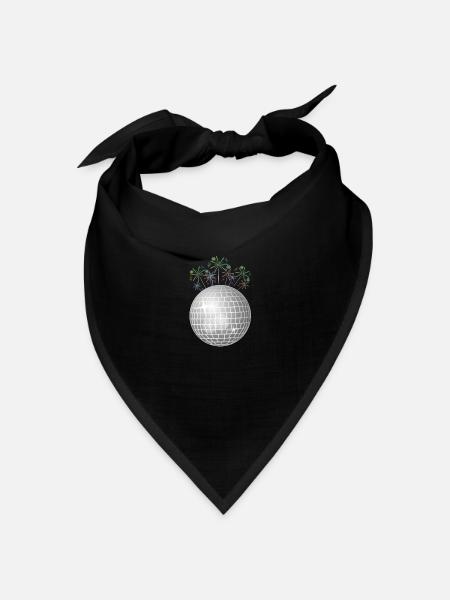 Facettenball-Party - Bandana Dreieckstuch - Schwarz