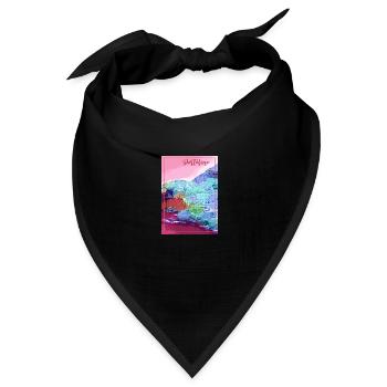 Portofino,italien,hafen,meer,landschaft,italy - Bandana Dreieckstuch - Schwarz - Vorne