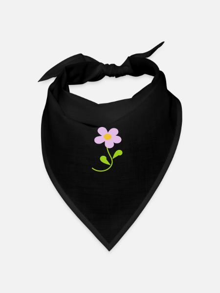 Blume pastell Blume Blumen pastell Blumen flieder - Bandana Dreieckstuch - Schwarz