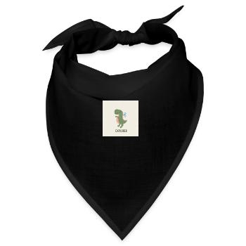 Little Explorer / Dinosaurier / Trex - Bandana Dreieckstuch - Schwarz - Vorne