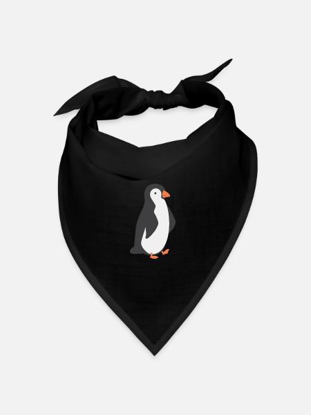 Pinguin - Bandana Dreieckstuch - Schwarz