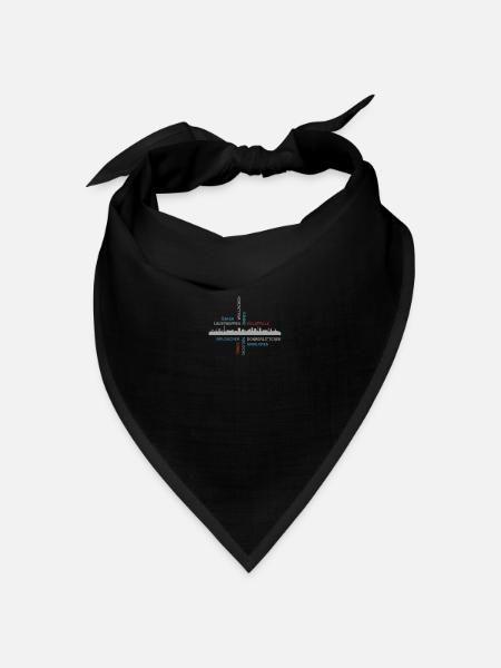 Ruhrpott Silhouette - Bandana Dreieckstuch - Schwarz