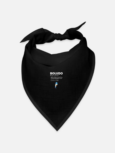 Boludo-Definition, argentinisches Argentinien - Bandana Dreieckstuch - Schwarz