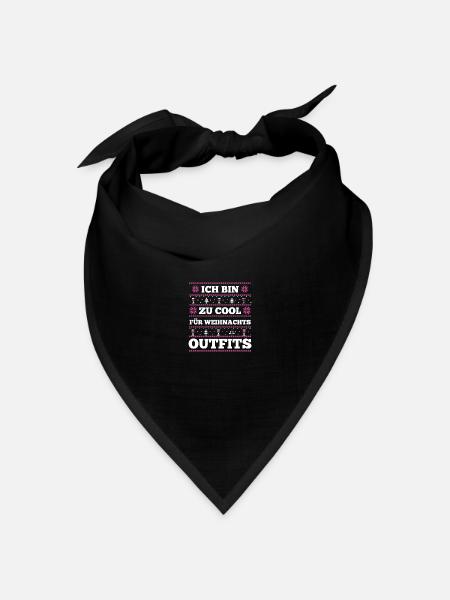 Weihnachten Hässliche Weihnachten - Bandana Dreieckstuch - Schwarz