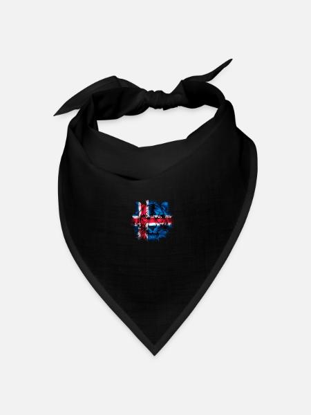 Island - Bandana Dreieckstuch - Schwarz