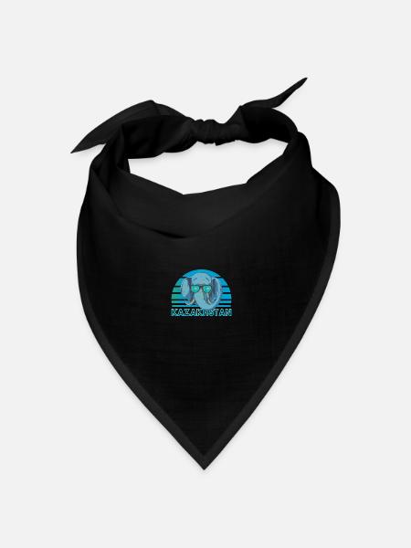 Kasachstan - Bandana Dreieckstuch - Schwarz
