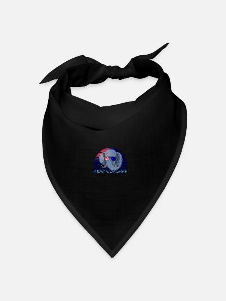 Neuseeland - Bandana Dreieckstuch - Schwarz