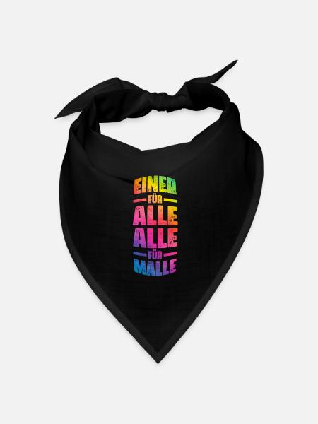 Malle Alle Für Einen Mallorca Spruch - Bandana Dreieckstuch - Schwarz