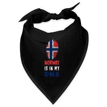 Norwegen ist in meiner DNA Design / Geschenkidee - Bandana Dreieckstuch - Schwarz - Vorne