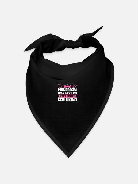 Kita Abgänger Prinzessin Einschulung Schulkind - Bandana Dreieckstuch - Schwarz