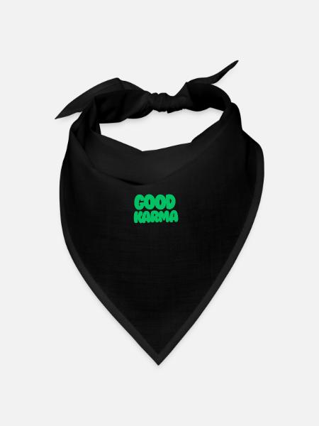 Good Karma Green - Bandana Dreieckstuch - Schwarz