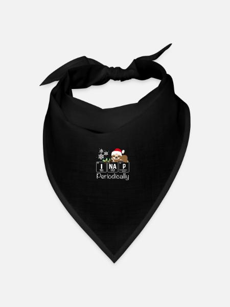 I Nap periodically funny science sloths lovers - Bandana Dreieckstuch - Schwarz