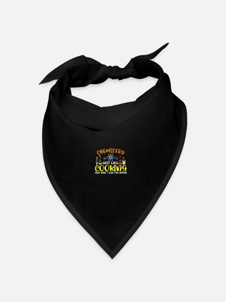Chemie Ist Wie Kochen Witziges Chemiker Geschenk - Bandana Dreieckstuch - Schwarz
