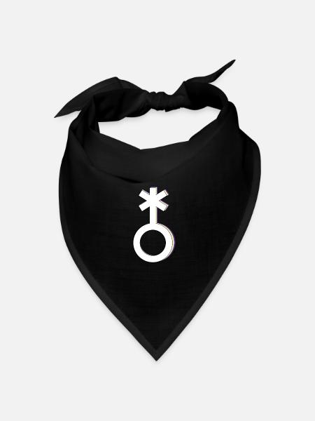 Nonbinär Symbol Non-Binär Nichtbinär Künstlerisch - Bandana Dreieckstuch - Schwarz