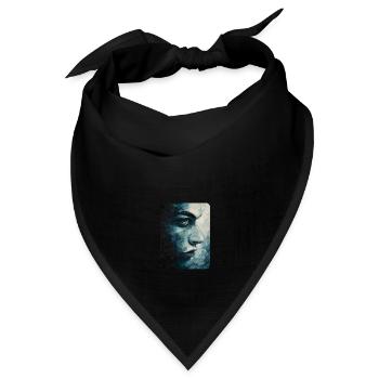 Der klare Blick - Bandana Dreieckstuch - Schwarz - Vorne