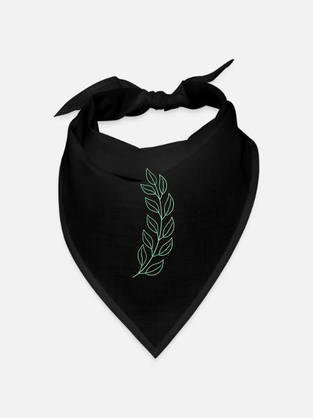 weizen blatt - Bandana Dreieckstuch - Schwarz