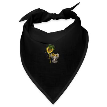 Cannabis Hanf THC 420 - Bandana Dreieckstuch - Schwarz - Vorne