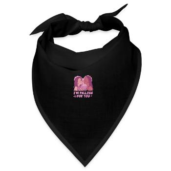 Ich verliebe mich in dich Ich verliebe mich in dic - Bandana Dreieckstuch - Schwarz - Vorne