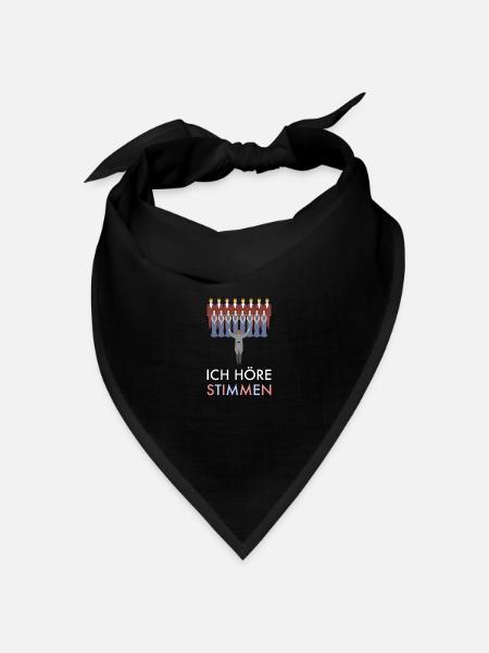 Ich höre Stimmen Chor Singen Geschenk - Bandana Dreieckstuch - Schwarz