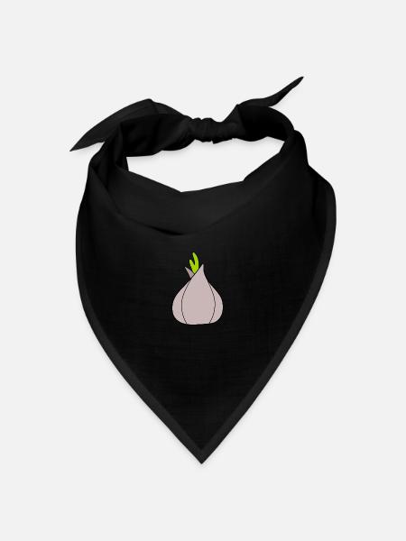 Zwiebel Gemüse vegan - Bandana Dreieckstuch - Schwarz