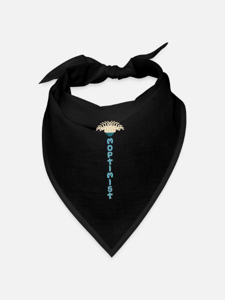 Moptimist Putzfrau Putzmann Putzkolonne Sprüche - Bandana Dreieckstuch - Schwarz