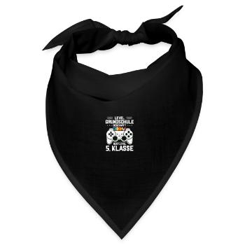Erstklässler 1. Klasse Einschulung Junge Geschenk - Bandana Dreieckstuch - Schwarz - Vorne