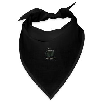 Schwarzwald Koordinaten Schwarzwälder Gebirge - Bandana Dreieckstuch - Schwarz - Vorne